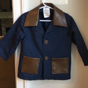 Navy blue rain coat